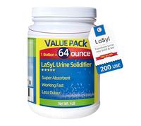 LaSyL Super Absorbent Powder - 200 Use, Solidify Body Fluids in 1 Min - Easy to Port Waste Liquid - for Camping Portable Toilet, Bedside Commodes, Pet Toilet etc-4LB