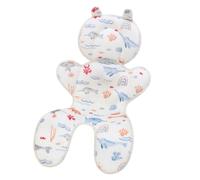 LAT 3D Mesh Baby Stroller Liner,Summer Universal Bear-Shaped Breathable Cooling Seat Pad,Washable Cushion Insert for Stroller,Car Seat,Pushchair,Buggy,Pram,Hook-on Seats(Ocean)