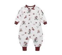 LAT Baby Sleeping Bag with Feet, 0.5 Tog Sleeping Bag Baby, 100% Cotton Baby Sleeping Bag with Arms, Toddler Sleeping Bag with Legs, Sleep Sack for Boys and Girls (Fox, 12-24 Months)