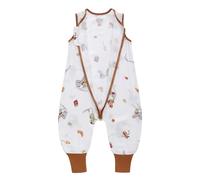 LAT Baby Summer Sleeping Sack with Feet 0.5 Tog, 100% Cotton Muslin Baby Sleeping bag with Legs Sleeveless Toddler Sleep Sack Wearable Blankets for Boy Girl(Brown Mouse,1 Pack,M/80(1-2T))