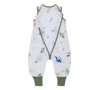 LAT Baby Summer Sleeping Sack with Feet 0.5 Tog, 100% Cotton Muslin Baby Sleeping bag with Legs Sleeveless Toddler Sleep Sack Wearable Blankets for Boy Girl(Green Airplane)