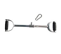 Lat Bar Cable Machine Attachment Curl Pulldown Bar Barbell Revolving Bar, Multi-Exerciser Cable Attachment Bar, Solid Steel Tricep Press Down Bar with Rubber Handgrips & Revolving Hanger (24 Inch)