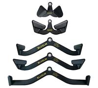 LAT Pull Down Bar for Cable Machine, LAT Pulldown Attachments T Bar V Bar Cable Attachment, Back Tricep Bar Strength Training Handle (5 Pieces)