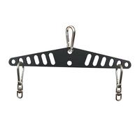 LAT Pull Down T Bar Non Slip Cable Row Attachments for Belt Exercise | 6mm thick iron,black coated,38cm length,connects to cable and rowing machines,for T bar rows,seated rows,pull