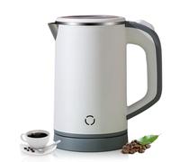 LATAFA 800ml Kettle Electric Travel Compact, Cordless, Fast Boil, Quiet, Auto Shut-Off & Boil-Dry Protection, White