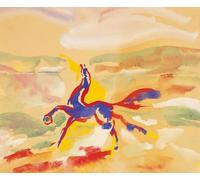 LATAFA Abstract Yves Klein Poster Yves Klein Blue Red Lines Hores Canvas Wall Art Yves Klein Prints and Painting for Home Decor Picture 40x50cmx1 No Frame