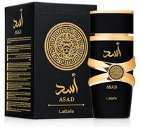 Latafa Asad Eau de Parfum 100ml - Luxury Arabic Perfume for Men, Long Lasting Spicy Vanilla Amber Fragrance, Strong Projection Designer Style Scent (Asad)
