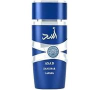 Latafa Asad Eau de Parfum 100ml - Luxury Arabic Perfume for Men, Long Lasting Spicy Vanilla Amber Fragrance, Strong Projection Designer Style Scent (Asad Zanzibar)