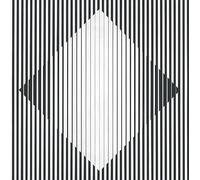 LATAFA Bridget Riley Poster Bridget Riley Prints Bridget Riley Black And White Canvas Painting Bridget Riley Wall Art Home Decor Picture 50x50cm No Frame