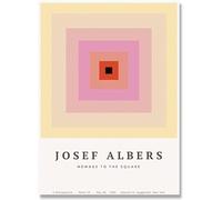 LATAFA Famous Josef Albers Poster And Prints《Homage To The Square》Wall Art Josef Albers Canvas Painting Gallery Pictures For Home Decor 50x70cm No Frame