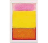 LATAFA Famous Mark Rothko Pink Yellow Orange Canvas Painting Abstract Wall Art Mark Rothko Poster Modern Prints for Home Picture Decor 50x70cm Frameless