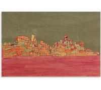 LATAFA Famous Paul Klee《Two-hill Town》Poster and Prints Paul Klee Canvas Wall Art Paul Klee Retro Painting for Home Wall Picture Decor 50x75cm No Frame