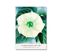 LATAFA Georgia O'Keeffe Poster White Flower Canvas Painting Georgia O'Keeffe Wall Art Georgia O'Keeffe Prints For Home Wall Decor Picture 50x75cm Frameless