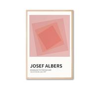 LATAFA Josef Albers Poster And Prints《Homage To The Square》Wall Art Josef Albers Canvas Painting Josef Albers Pictures For Home Decor 60x80cmx1 No Frame