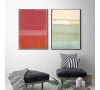 LATAFA Mark Rothko Poster Multicolor Exhibition Canvas Wall Art Mark Rothko Prints Mark Rothko Painting Mark Rothko Pictures Home Decor 40x60cmx2 No Frame
