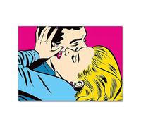 LATAFA Roy Lichtenstein Poster And Prints Fashion《Couple》Wall Art Roy Lichtenstein Canvas Painting Roy Lichtenstein Pictures Home Decor 60x80cm No Frame