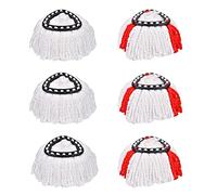 Latawon 6Pack Spin Mop Refill Replacement Head Compatible with Ocedar and Vileda,Mop Refills 100% Microfiber, Deep Cleaning Machine Washable and Easy-to-Replace,Multicolor,38cm*38cm