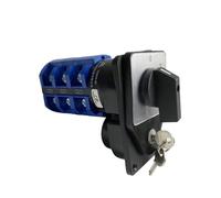 Latch 4 Position Rotary Cam Switch, LW26-63/3 Off On, Key 63A 690V Circuit Control Motor Selector 3 Pole YMW26 Toggle Rotary Cam Switch (Customized)