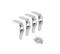 Latch 90 Degree Stainless Steel Spring Loaded Toggle Latch, Silver Catch Hasp Clamp Clip Lock with for Cabinet, Wooden Case, Box (70mm - 4 Pack)