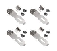 Latch Hinge Padlock, Stainless Steel 90 Degree Folding Hasp Padlock Silver 2-5 inches Pack of 4 with Screws(3 inch)