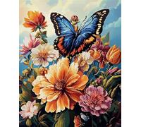 Latch Hook Craft Kits Colorful Butterflies And Flowers Diy Latch Hook Rug Set Rugs Knotting Cross Stitch Kit For Beginners And Adults Tapestry Making Tool Kits Embroidery Ser Cushion 31x63in