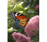 Latch Hook Craft Kits Colorful Butterflies And Flowers Latch Hook Rug Kit Diy Cushion Making，Diy Tapestry For Home Decor Teenager And Adults Carpet Set 21x29in