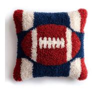 Latch Hook Cushion Kit,DIY Pillow Cover Craft Kit,43x43 cm,Football