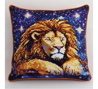 Latch Hook Cushion Kits For Adults, Lion Under The Stars Diy Rug Hook