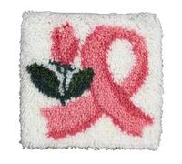 Latch Hook Kit for Adults & Kids, Complete DIY Cushion Making Craft Kits with Yarn & Canvas and Crochet Needle, Latch Hook Pillow Cover Adult Craft Kits for Women - Pink flower throw pillow 43x43cm