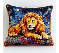 Latch Hook Kit Pillow For Adults And Beginners Lion Under The Stars D