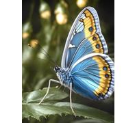 Latch Hook Kits Blue Butterfly Animal Cross Stitch Knotted Rug,Diy Crochet Tapestry For Beginners，Adult And Teenager Embroidery Set Latch Hook Kits Rugs 21x29in