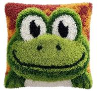 Latch Hook Kits Diy Throw Pillow Coverfrog Diy Rug Hooking Pillow Cov