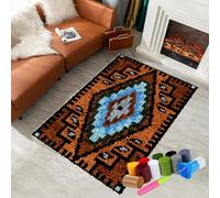 Latch Hook Kits for Adults Beginners, Tapestry Kits, Latch Hook Rug Kit for Home Décor, DIY Rug Making Kit for Adults with Printed Patterns, Canvas Yarn Latch Hook Kit, Crochet Kit 38 x 52 cm