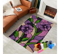 Latch Hook Kits for Adults Beginners, Tapestry Kits, Latch Hook Rug Kit for Home Décor, DIY Rug Making Kit for Adults with Printed Patterns, Canvas Yarn Latch Hook Kit, Crochet Kit 38 x 52 cm