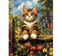 Latch Hook Kits For Adults Cat Animals And Flowers Latch Hook Rug Kits For Adults Beginners Extra Large,Diy Crochet Set ，Tapestry Making Kit，Embroidery Sofa Cushion Carpet 35x46in