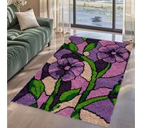 Latch Hook Kits for Adults, Latch Hook Rug Kit, Embroidery Kits Tapestry Kits, Rug Making Kit for Adults with Colorful Pattern Printed, Latch Hook Cushion Kits Beginners, Home Decor 55 x 75 cm