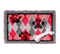 Latch Hook Kits for Adults Rug 52X38cm DIY Rug Making Kit for Adults Color Printed Latch Kits, Kids Latch Hook Rug Kit, Geometry Carpet Crochet Kits, Latch Hook Craft Kits, Latch Hook Cushion Kits