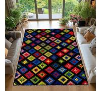 Latch Hook Kits for Adults, Rug Making Kit for Adults Beginners 69 x102 cm Latch Hook Cushion Kits, Carpet Embroidery Needlework Crocheting, Tapestry Kits for Home Decoration, Latch Hook Rug Kit