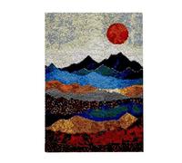 Latch Hook Kits for Kids and Adults, DIY Latch Hook Rug Kit, Cross Stitch Rug Making Kit, Carpet Making Crochet Kits Embroidery Kits Needlework Crafts for Home Decor, 50X38CM, Colorful Mountain