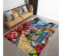 Latch Hook Kits Rug Making Crafts with Colorful Pattern Printed, Large Latch Hook Rug Kit Tapestry Rug Making Kits DIY Crafts Unfinished Handmade Crochet Yarn for Adults Beginner 80 x 115 cm