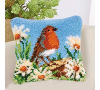 Latch Hook Kits Rugs, ColiCor DIY Latch Hook Kits Cushion Latch Hooking Rug Kits Cushion Embroidery for Kids, Bird