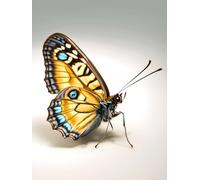 Latch Hook Rug Kit Fantasy Butterfly Animal Doormat Carpet Making Kits，Interlocking Hook Rug Gift Packing Diy For Teenager/Adults With Printed Canvas 23x35in