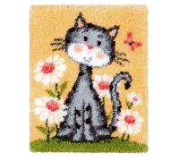 Latch Hook Rug Kits DIY Crochet Yarn Rugs Hooking Craft Kit with Color Preprinted Pattern Design for Adults Kids ()