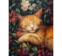 Latch Hook Rug Kits For Adults Cat Animals And Flowers Crochet Kit For Beginners Adults，Diy Rug Making Kits With Printed Canvas Latch Hook Cushion Set Rugs 35x46in