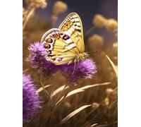 Latch Hook Rug Kits For Adults Colorful Butterflies And Flowers Latch Hook Rug Kit Diy Cushion Making，Diy Tapestry For Home Decor Teenager And Adults Carpet Set 35x46in