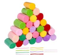 Latch Hook Wool Pre Cut: 30pcs Latch Hook Yarn Colorful Rug Making Wool Pre Cut Weaving Yarn for DIY Crafts Knitting Sewing and Handmade Projects for Rugs Pillows Blankets