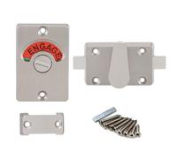 Latch Indicating Door Lock, Stainless Steel Indicator Bolt Gateway Locks Vacant Engaged Chrome DeadBolt Door Locks Latch for Public Toilet Privacy Partition
