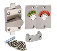 Latch Indicating Lock, Bathroom Toilet Cubicle Locks, Privacy Partition Lock with Occupancy Indicator Vacant/Engaged, Durable Indicator Bolt Door Locks with Screws for Shower Restroom WC