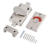 Latch Indicating Lock, Bathroom Toilet WC Indicator Privacy Dead Bolt Door Lock Vacant/Engaged Bathroom WC Restroom Toilet Partition Door Lock Latch