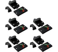 Latch Indicating Lock, Zinc Alloy Vacant Occupied Bathroom Privacy Locks, Indicator Bolt Vacant/Engaged Bathroom WC Restroom Toilet Partition Door Lock Latch (5 Pcs, Black)